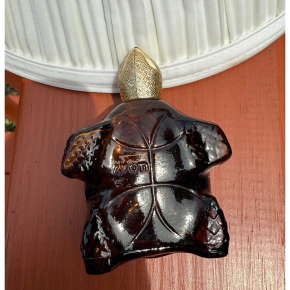 Turtle Figurine Amber Glass Collectible Decor Animal Paperweight cologne bottle - Picture 3 of 5